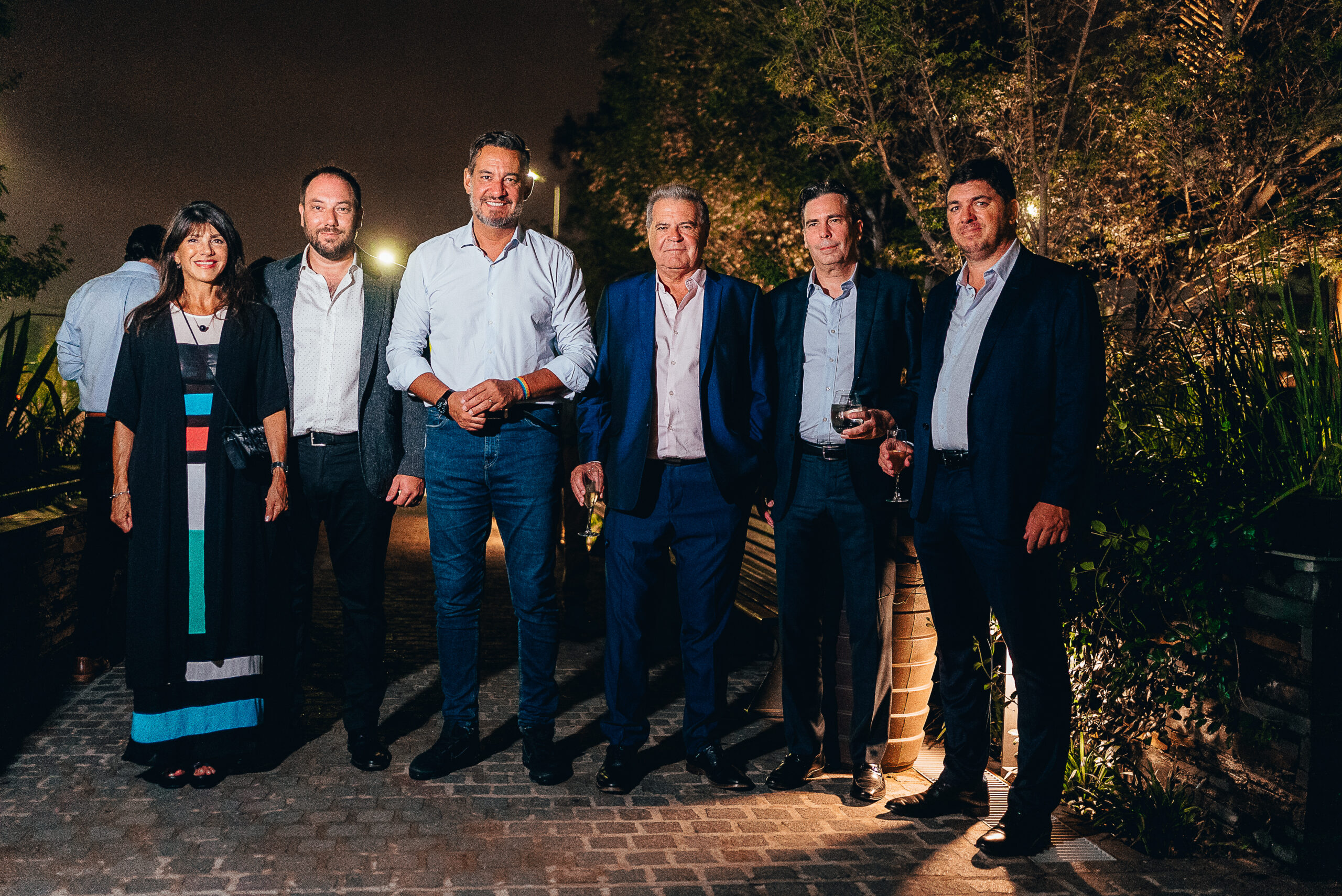 Adriana Romero Sec. Turismo La Pampa Gaston Pellegrino Frig. Pico Miguel Siciliano Sec Gob de C. de Cba Sergio Busso Min de Ganaderia de Cba Alan Lowenstein Pres de Frig. Pico y Mauricio Mercau Lan scaled